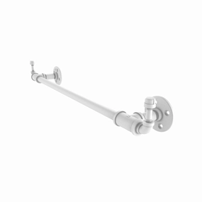 36" Towel Bar with Integrated Hooks, Matt White Finish