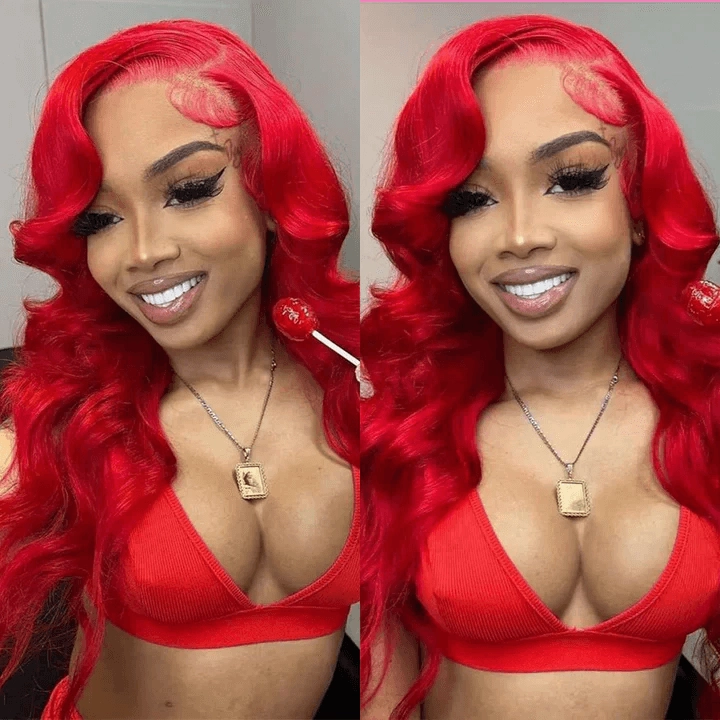 [2Wigs 13x6] Ginger Colored & Red Colored 24 Inches Lace Frontal Wigs