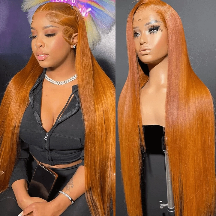 [2Wigs 13x6] Ginger Colored & Red Colored 24 Inches Lace Frontal Wigs