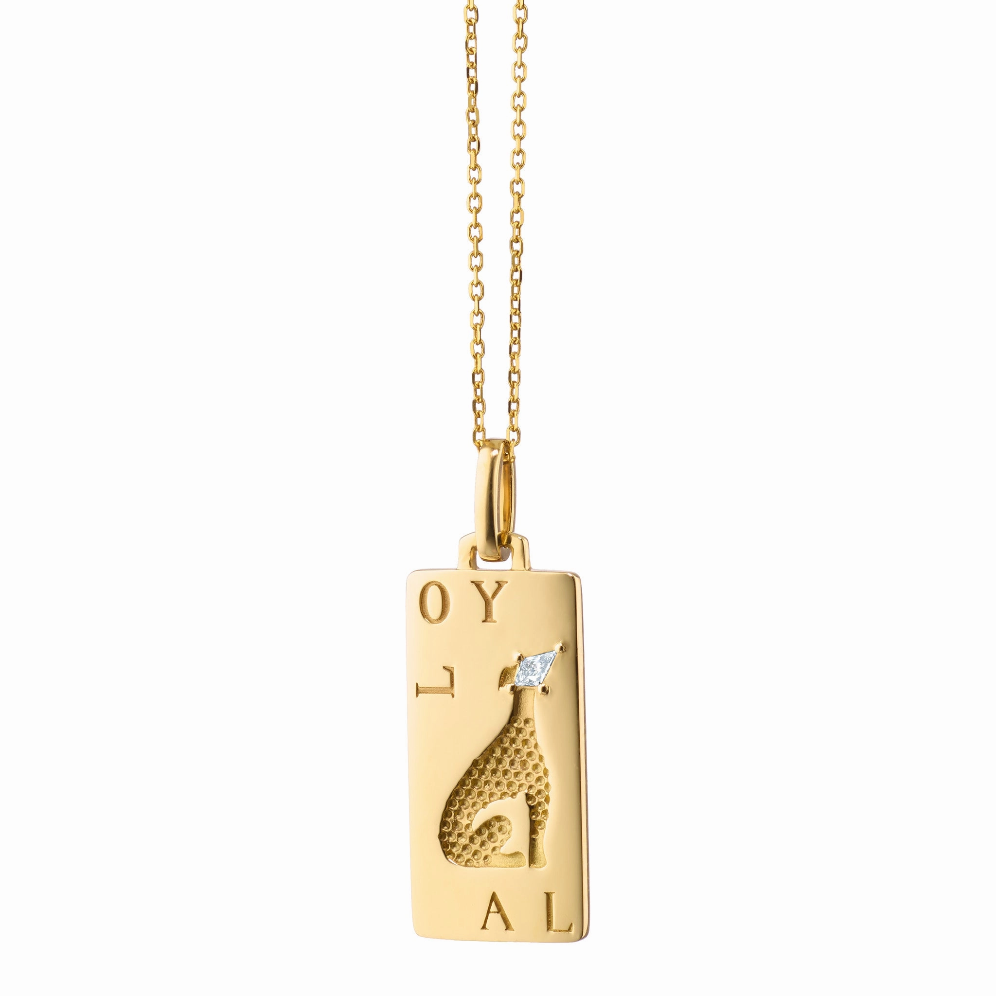 "Loyal" Dog 18K Gold Intaglio Charm