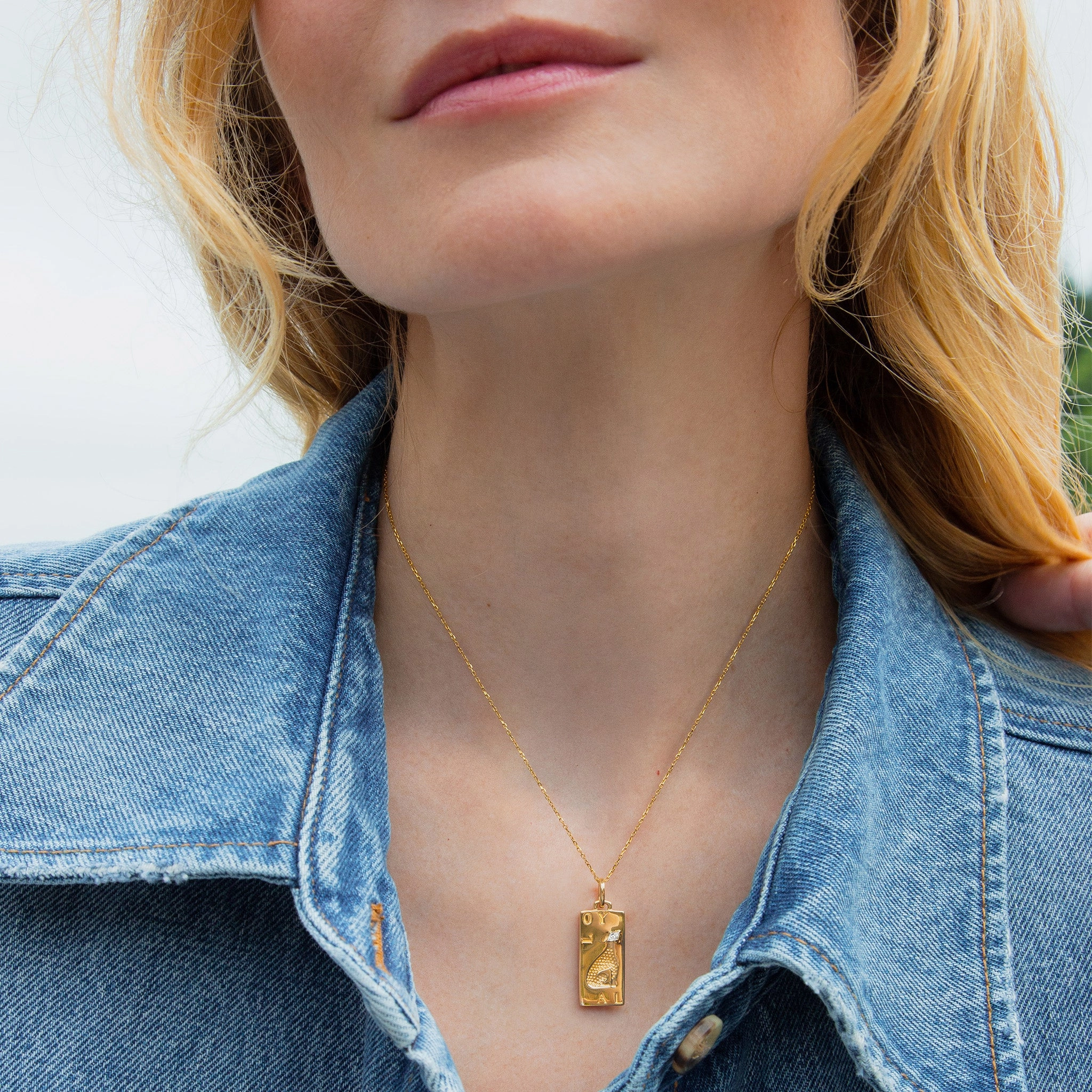 "Loyal" Dog 18K Gold Intaglio Charm