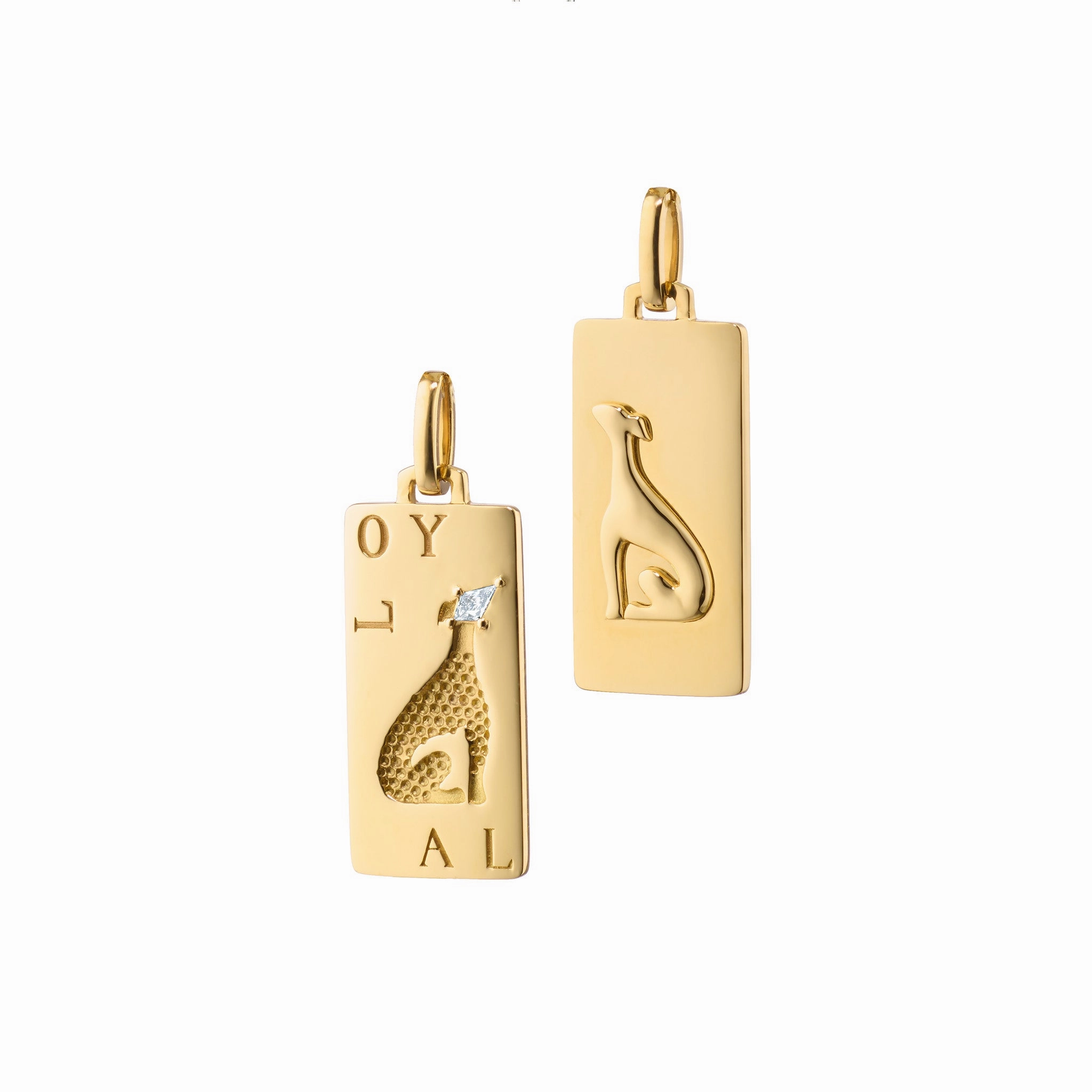 "Loyal" Dog 18K Gold Intaglio Charm