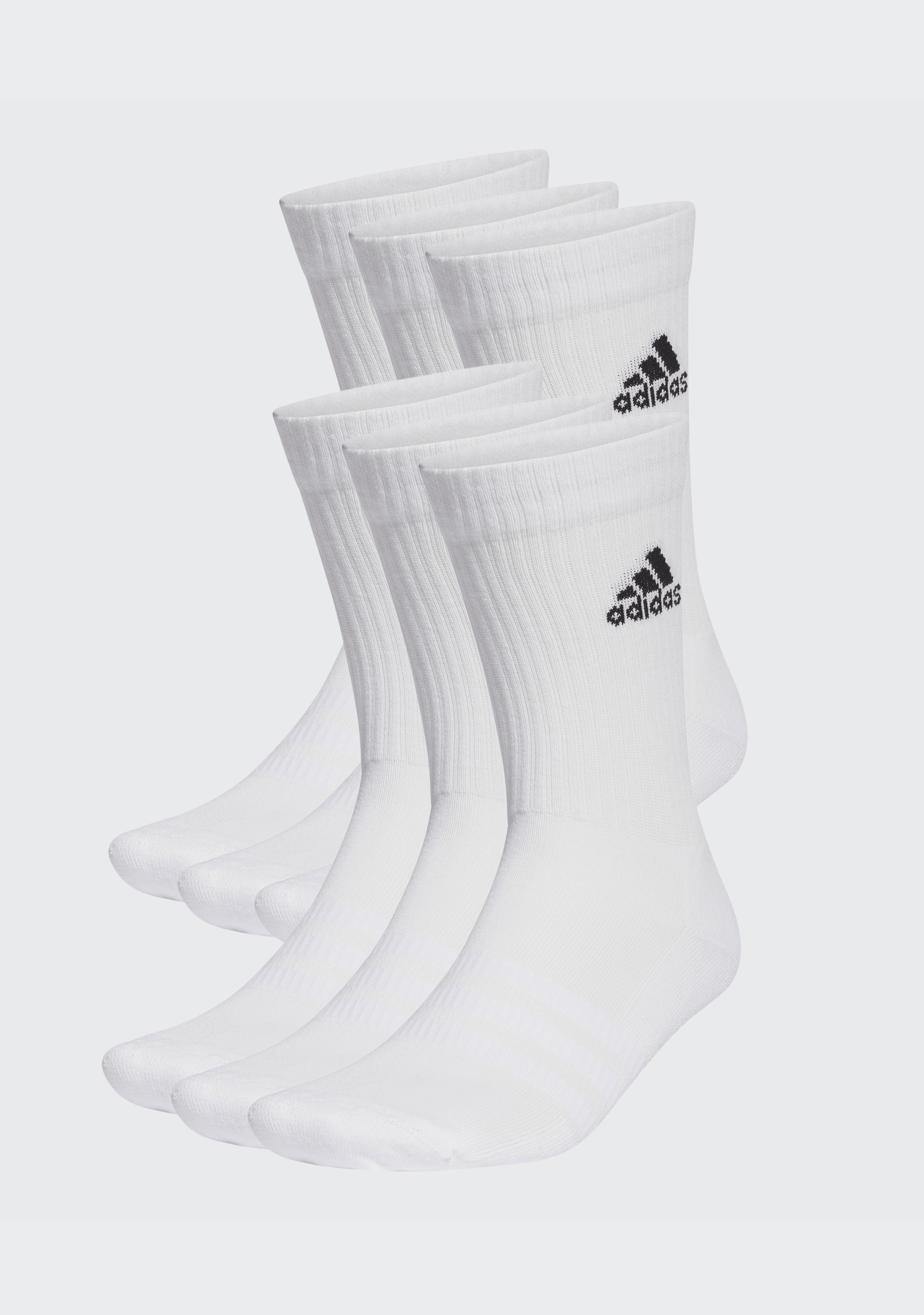 Adidas Cushioned Sportswear Crew Socks White 6 Pack