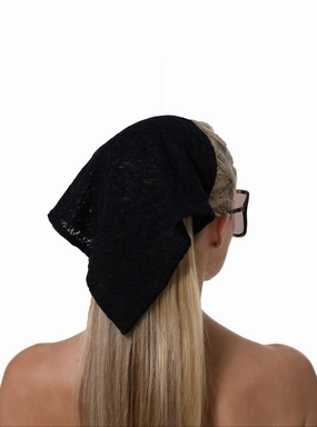 AFRM Lace Bandana Headband - Noir
