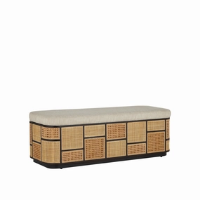Anisa Black Storage Bench, Trailside Natural Instinct Safari