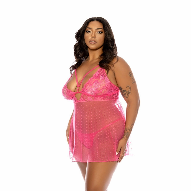 Aphrodite Lace Babydoll & G-String
