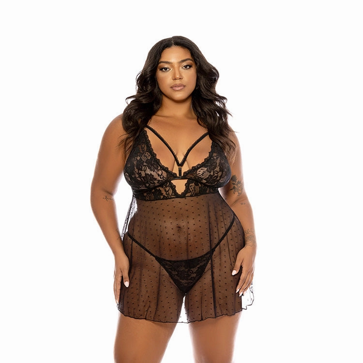 Aphrodite Lace Babydoll & G-String