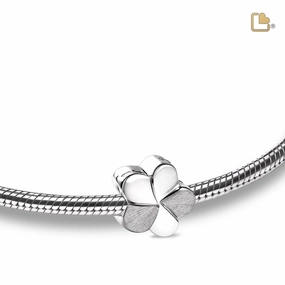 Bloom Two Tone Sterling Silver Cremation Bracelet Bead