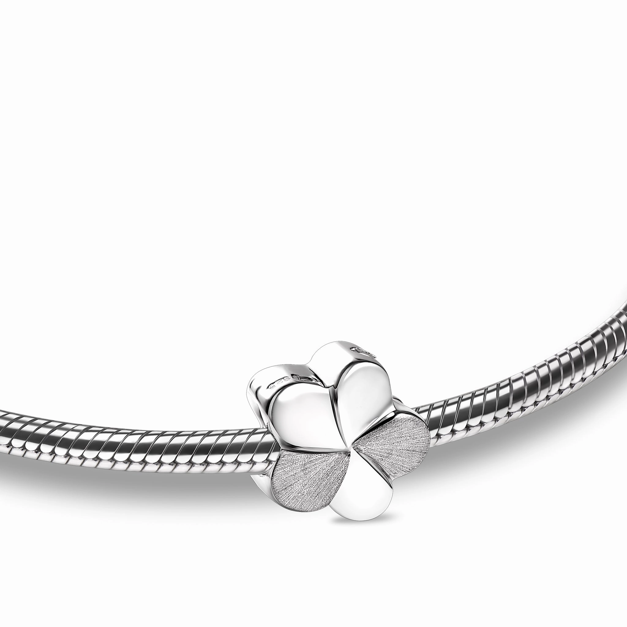Bloom Two Tone Sterling Silver Cremation Bracelet Bead