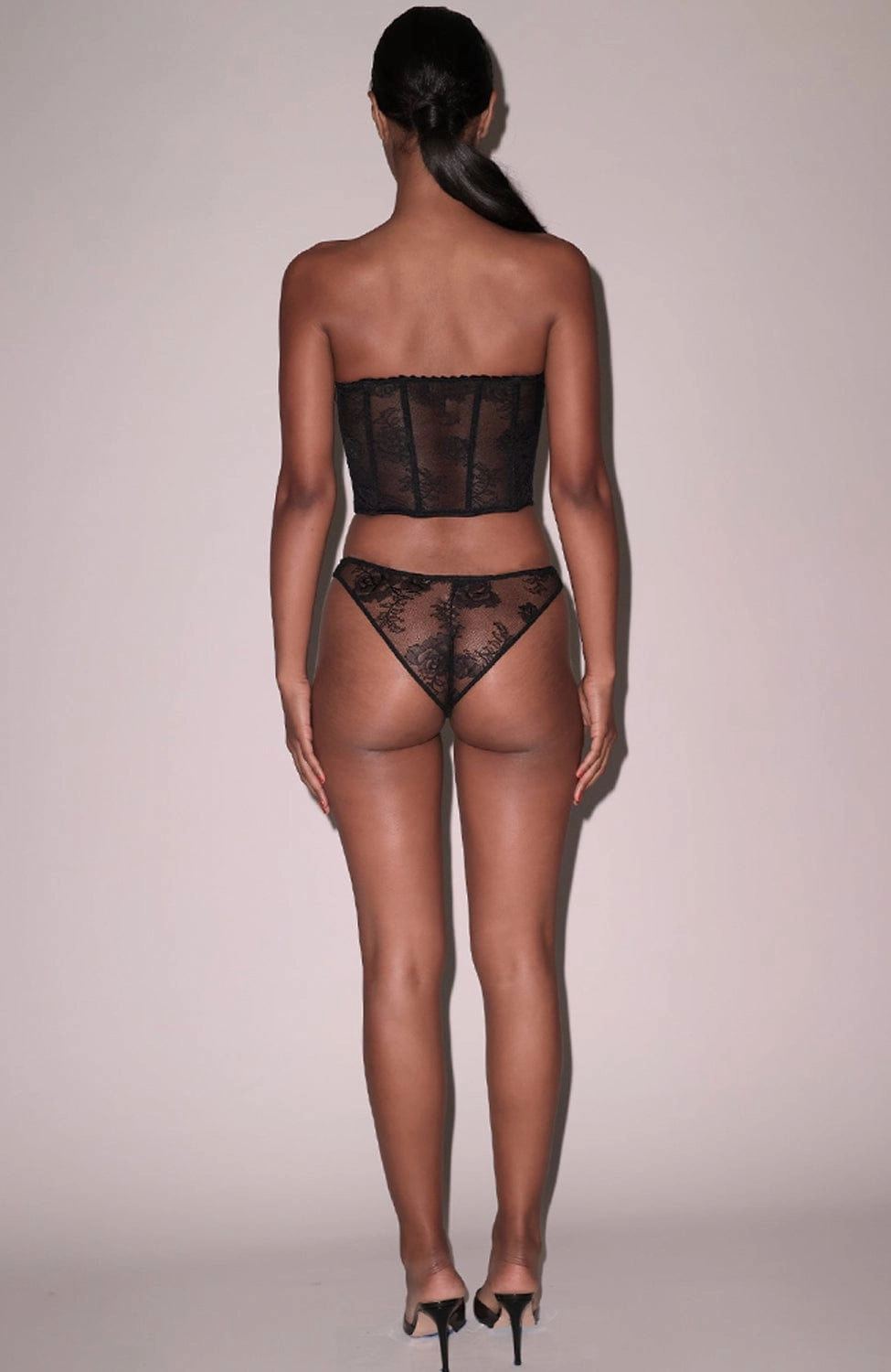 Bouquet Lace Corset Top and Cheeky Set