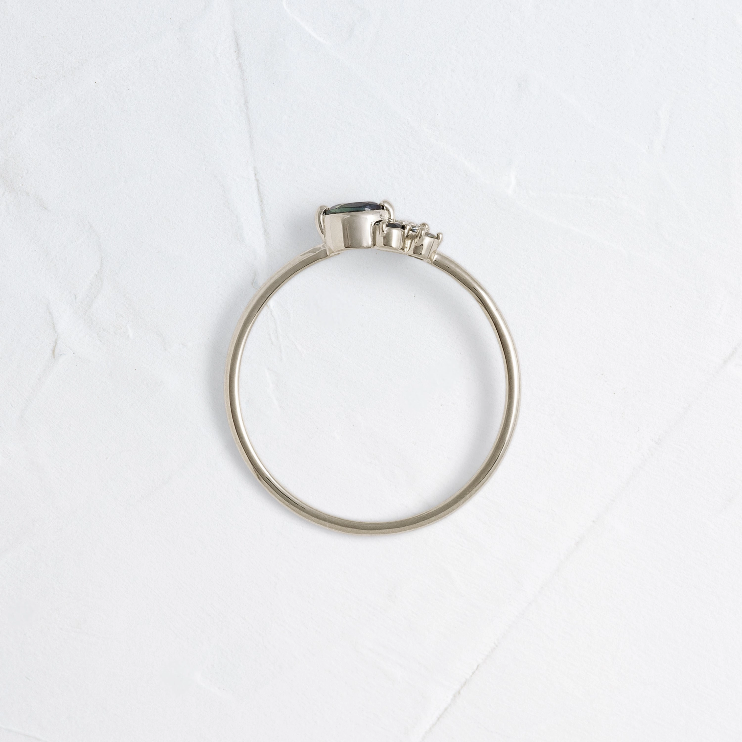 Bubbled Mini Cluster Ring in Evergreen