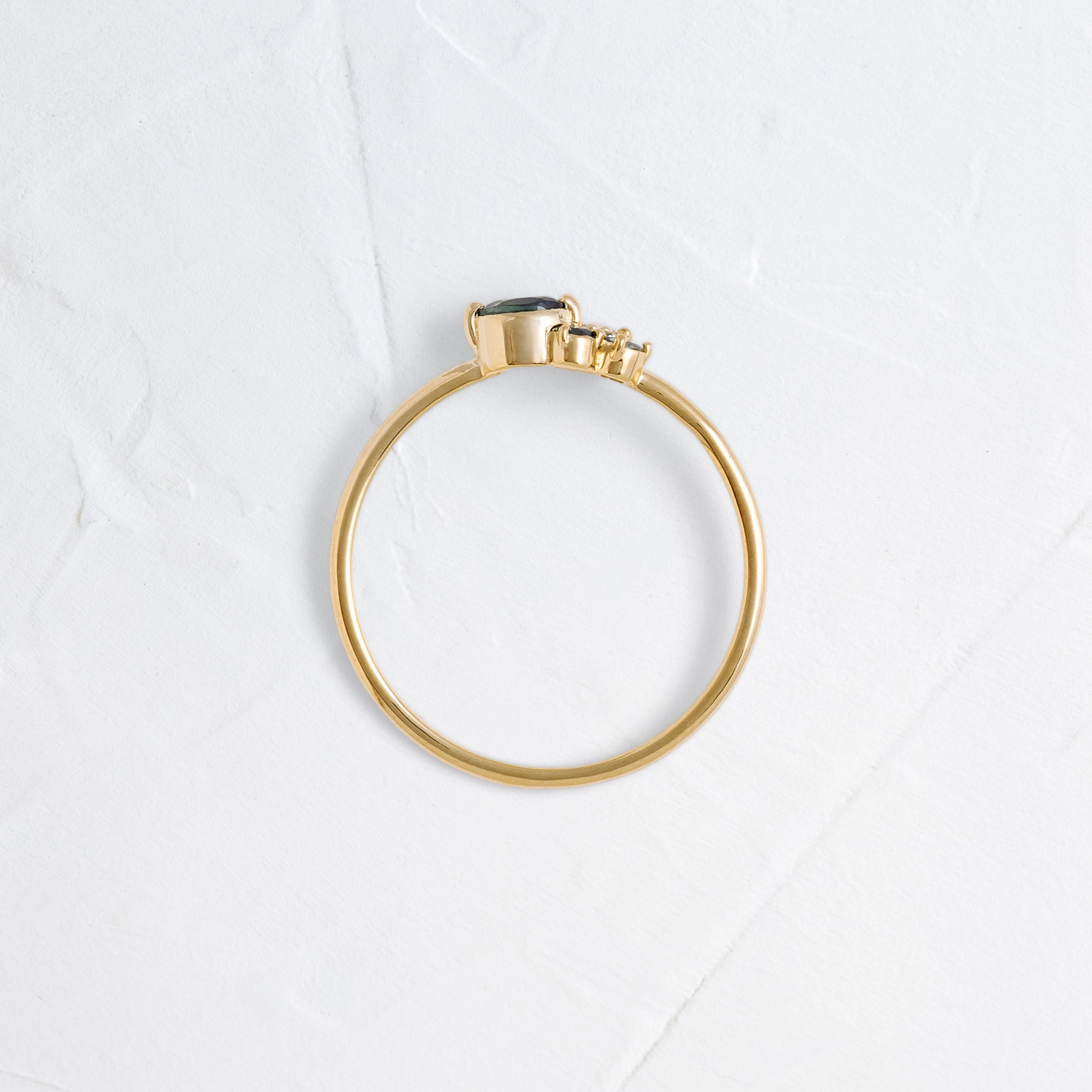 Bubbled Mini Cluster Ring in Evergreen