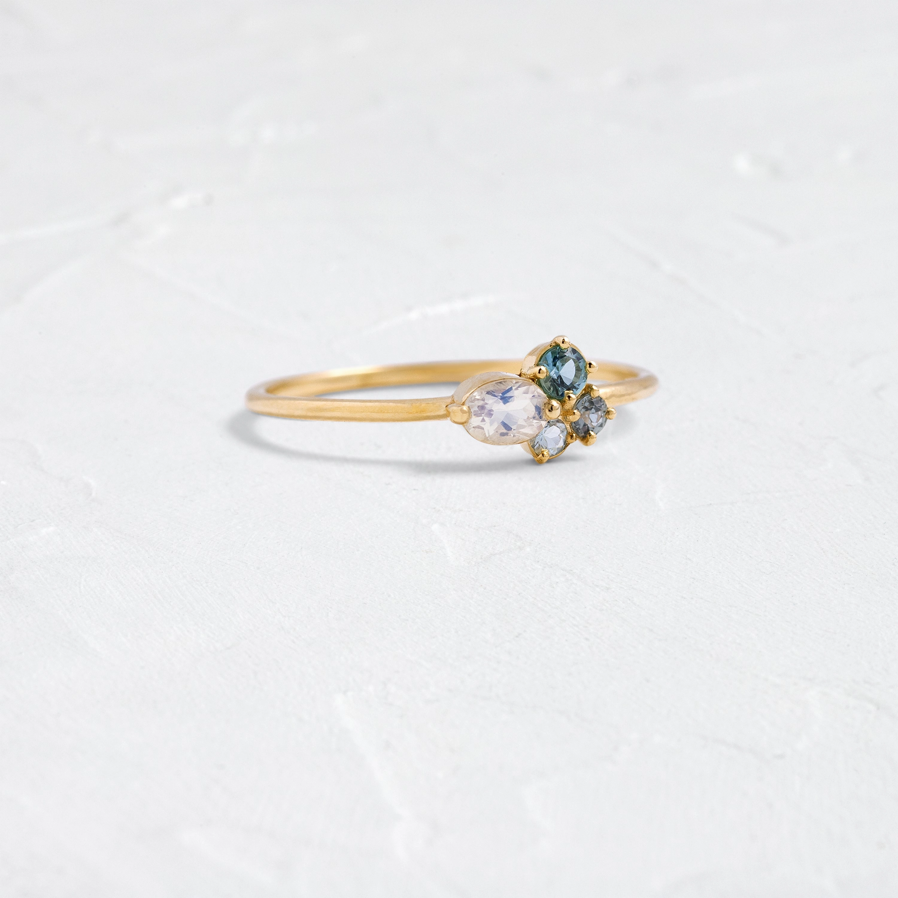 Bubbled Mini Cluster Ring in Moonlight - OOS