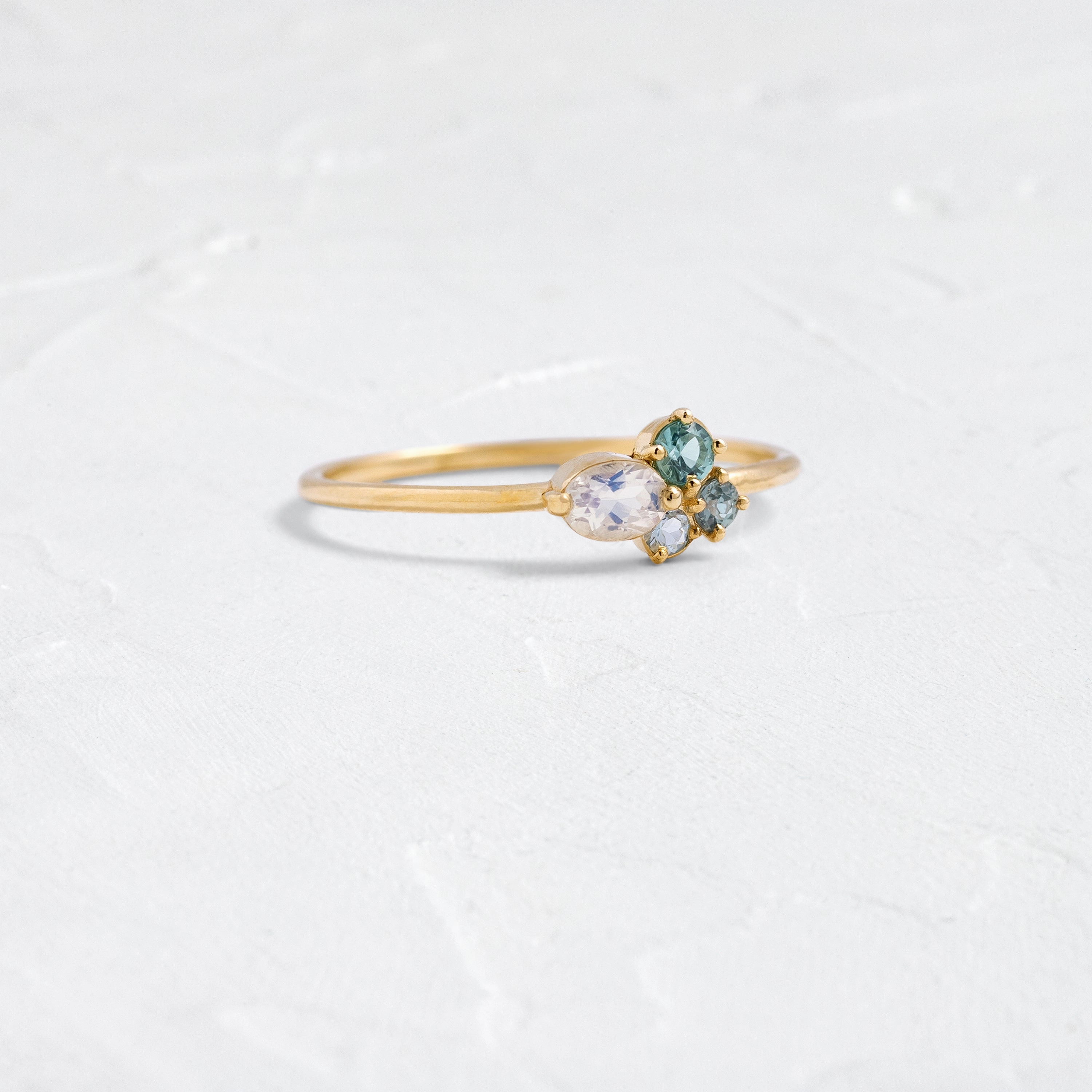 Bubbled Mini Cluster Ring in Moonlight - OOS