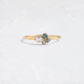 Bubbled Mini Cluster Ring in Moonlight - OOS