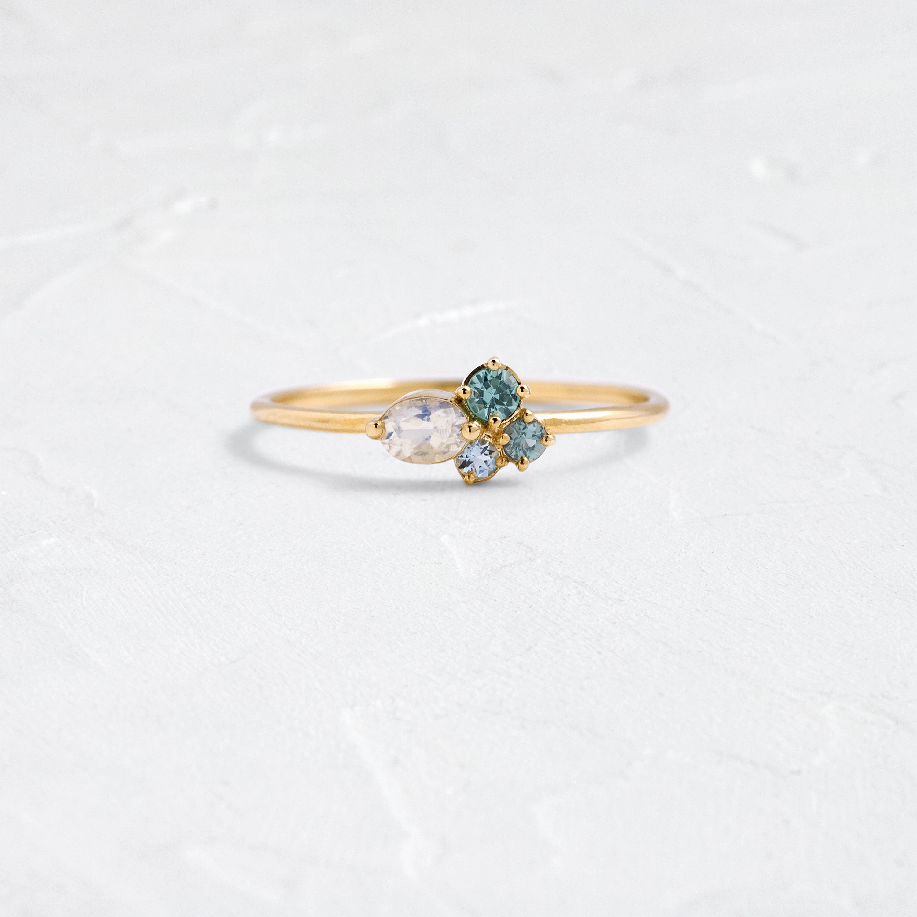 Bubbled Mini Cluster Ring in Moonlight - OOS