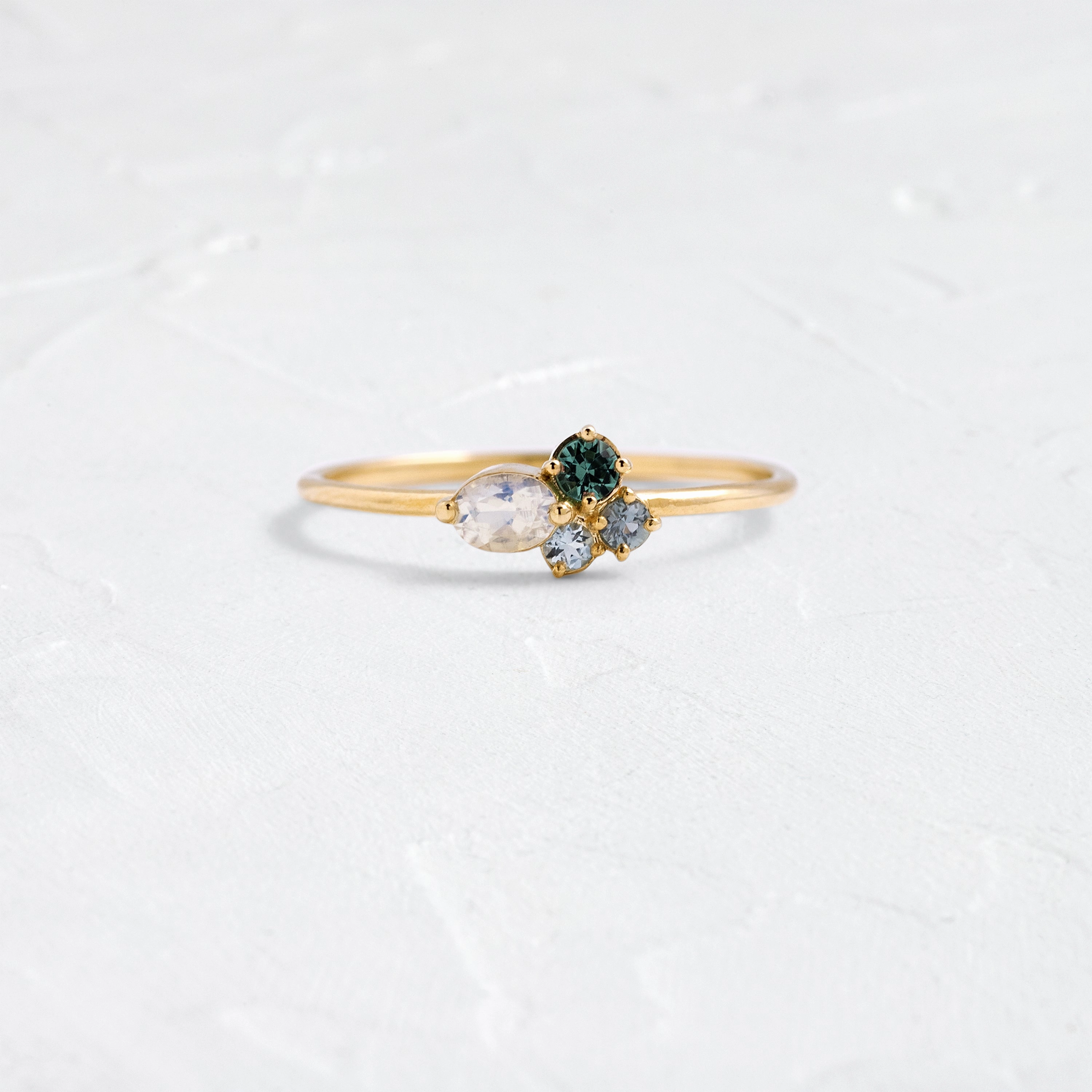 Bubbled Mini Cluster Ring in Moonlight - OOS