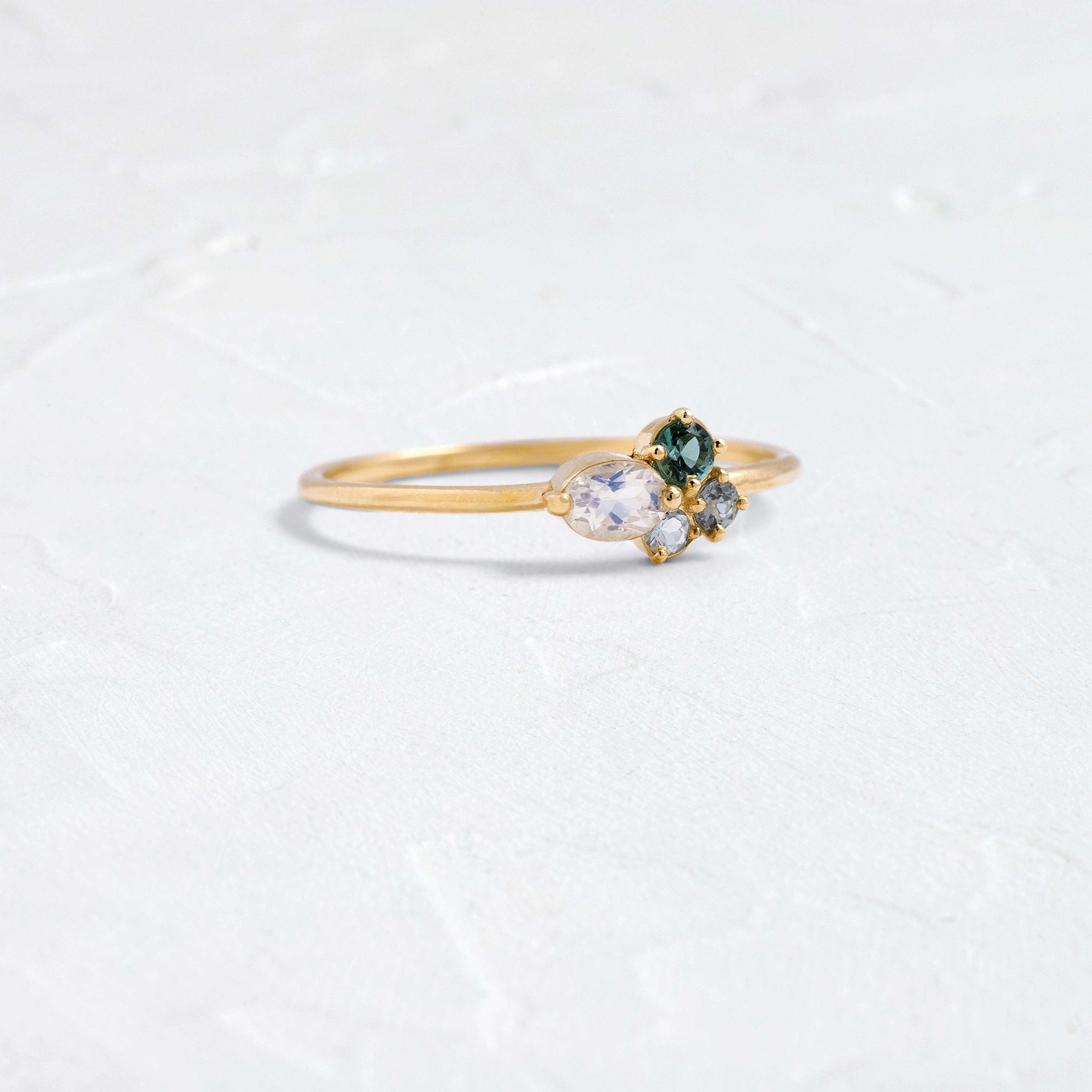 Bubbled Mini Cluster Ring in Moonlight - OOS
