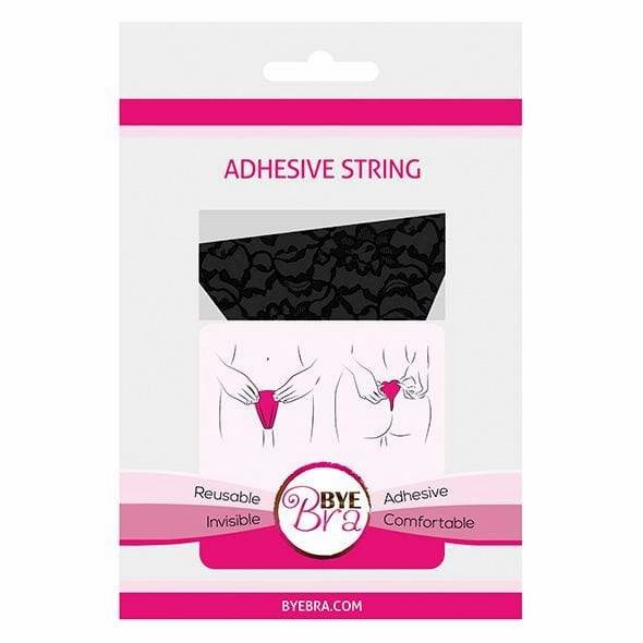 Bye Bra - Adhesive Invisible G String Lace O/S (Black)