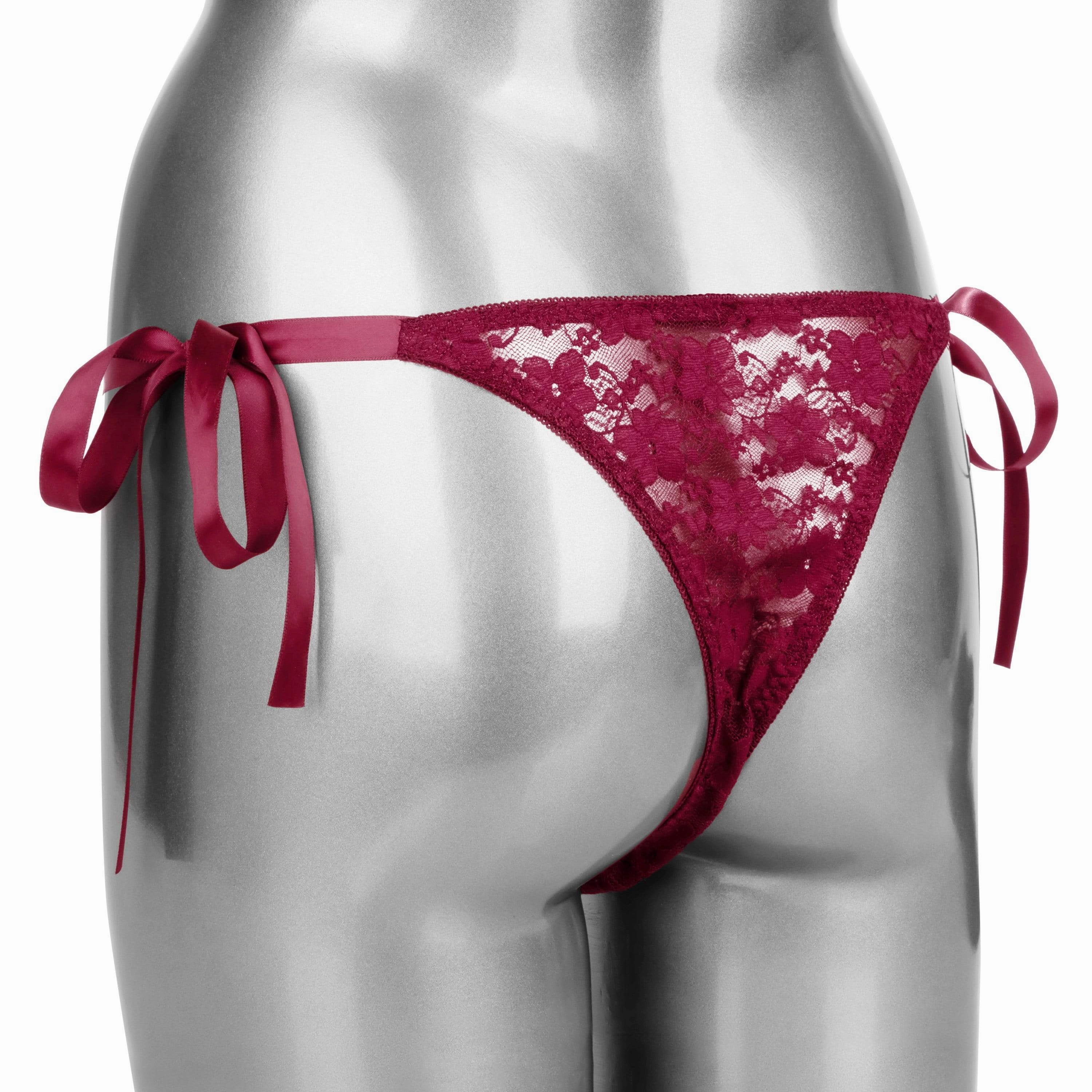California Exotics - Remote Control Vibrating Lace Thong Set O/S