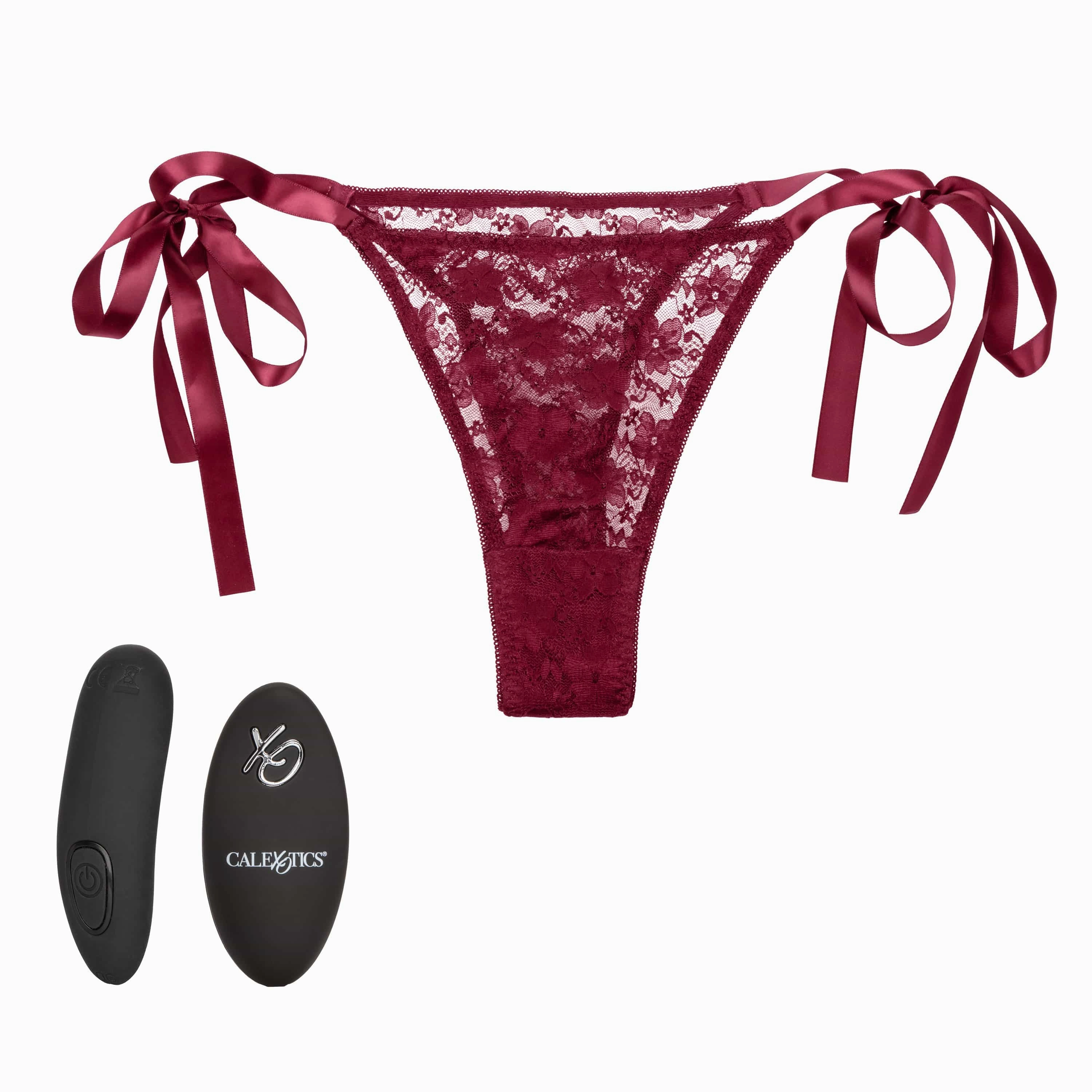 California Exotics - Remote Control Vibrating Lace Thong Set O/S