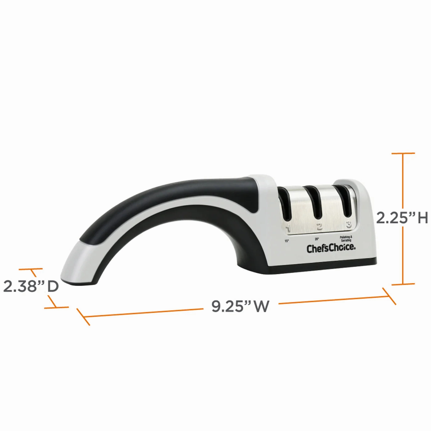Chef'sChoice AngleSelect Professional Manual Knife Sharpener, in Silver/Black