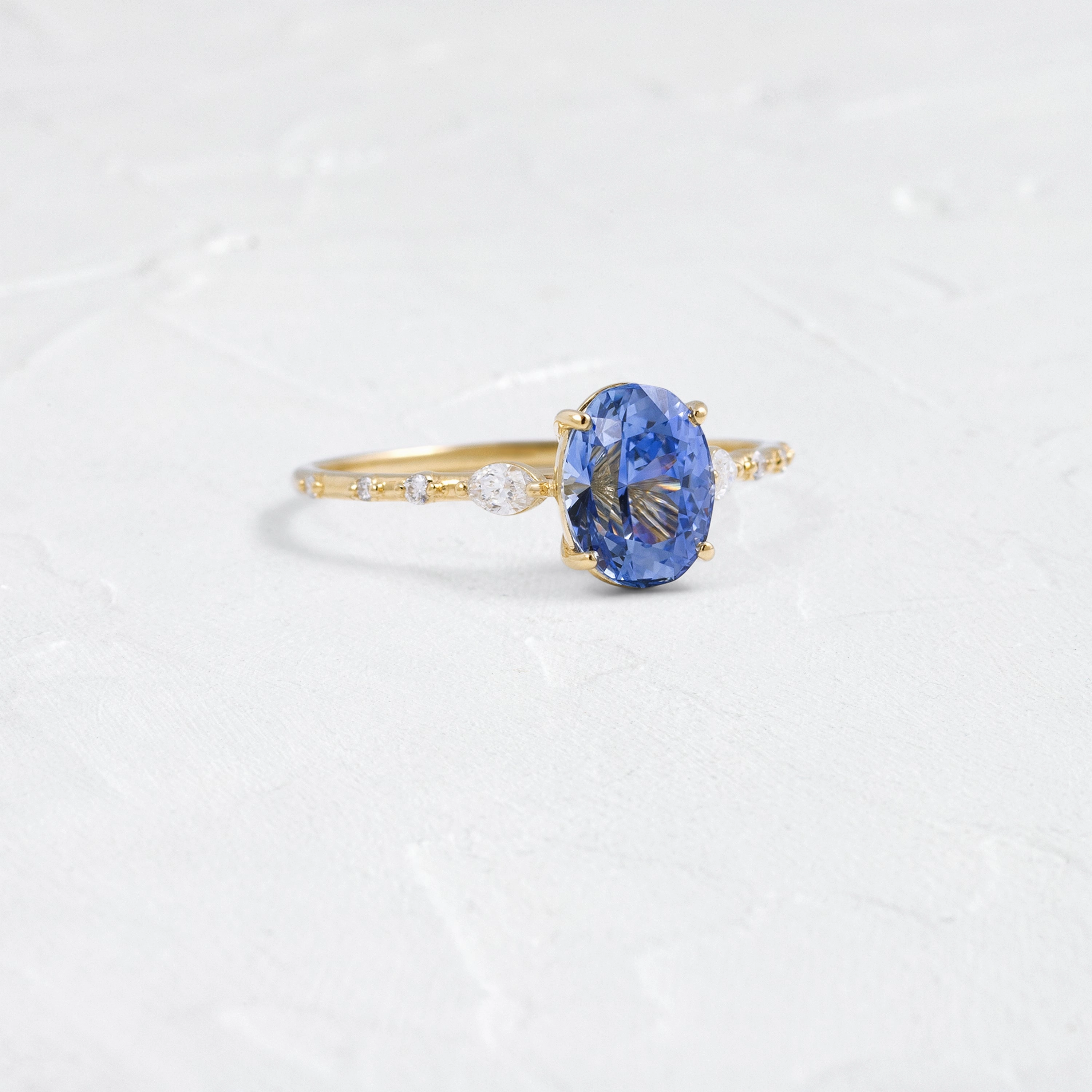 Chorus Ring, 1.87ct. Blue Sri Lanka Sapphire