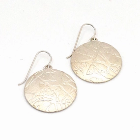 Chris Pruitt Ink-Brush Coin Earrings
