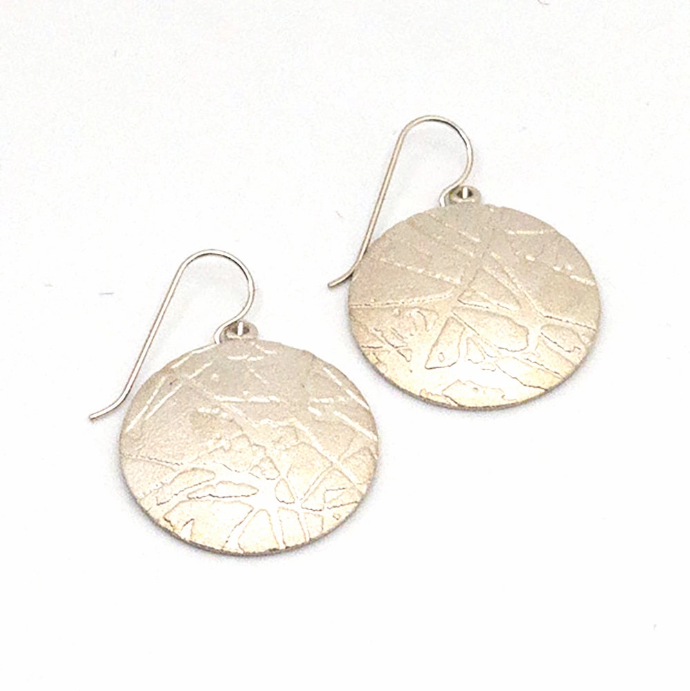 Chris Pruitt Ink-Brush Coin Earrings