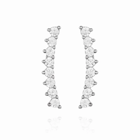 Cubic Zirconia Climber Earrings