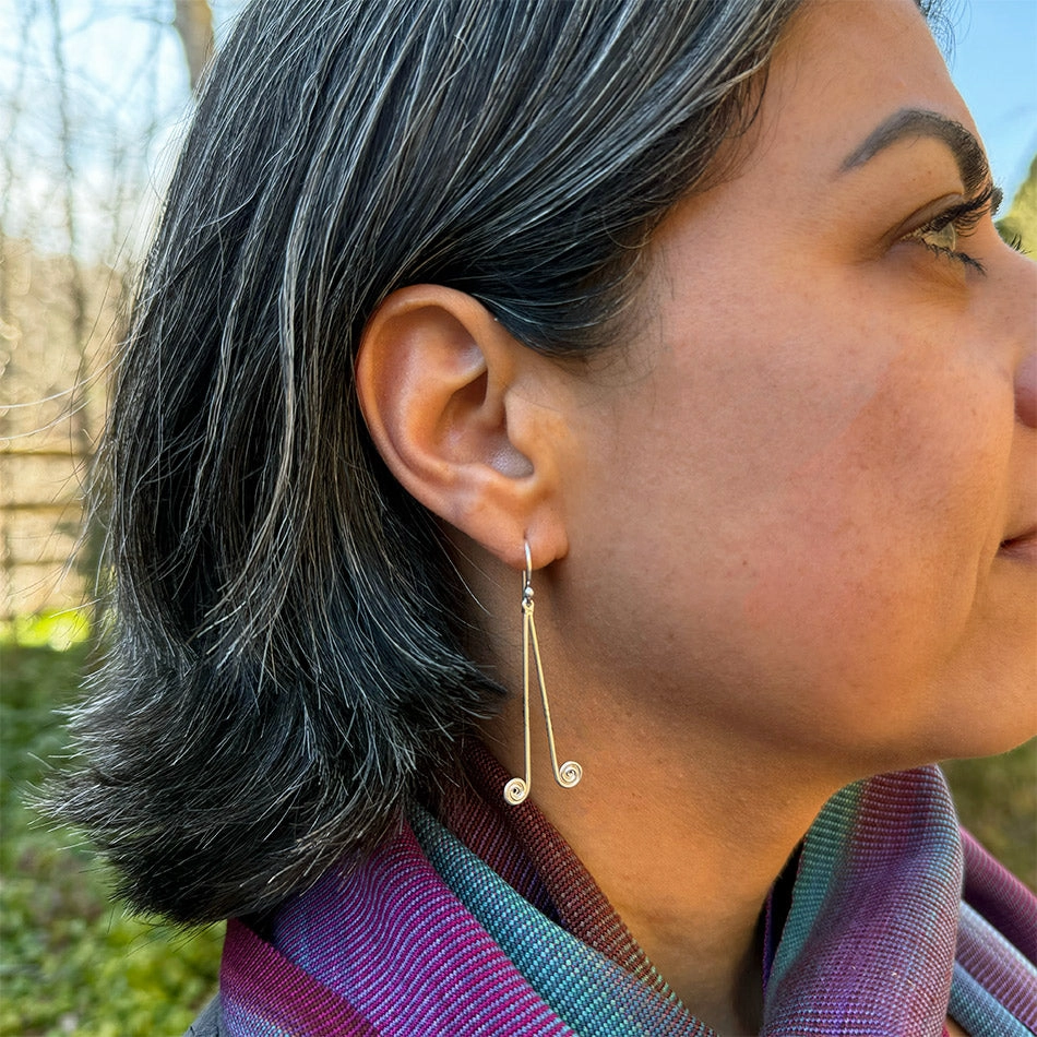 Cycle Of Life Spiral Earrings - Sterling Silver, Indonesia
