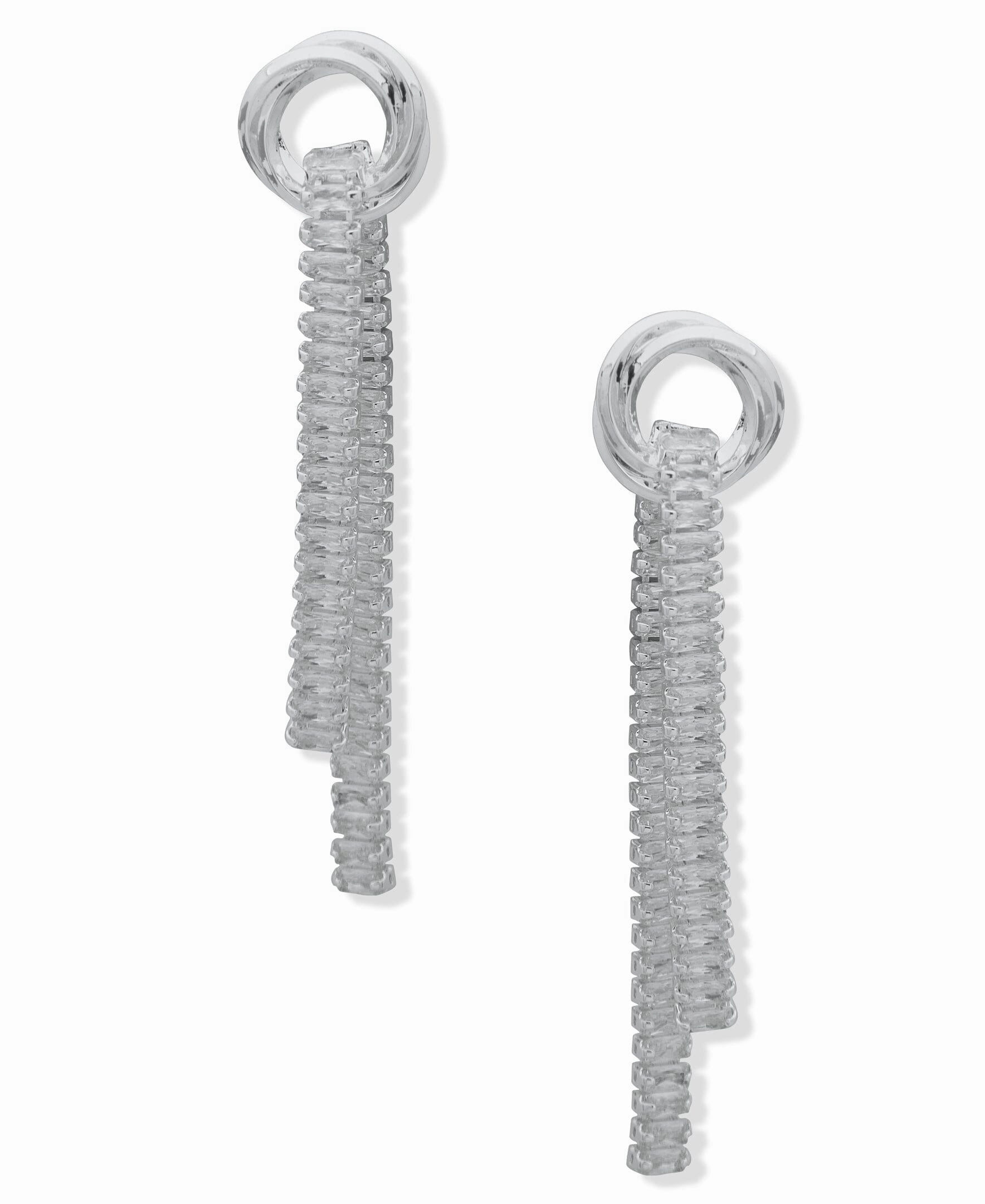 CZ Linear Post Earrings