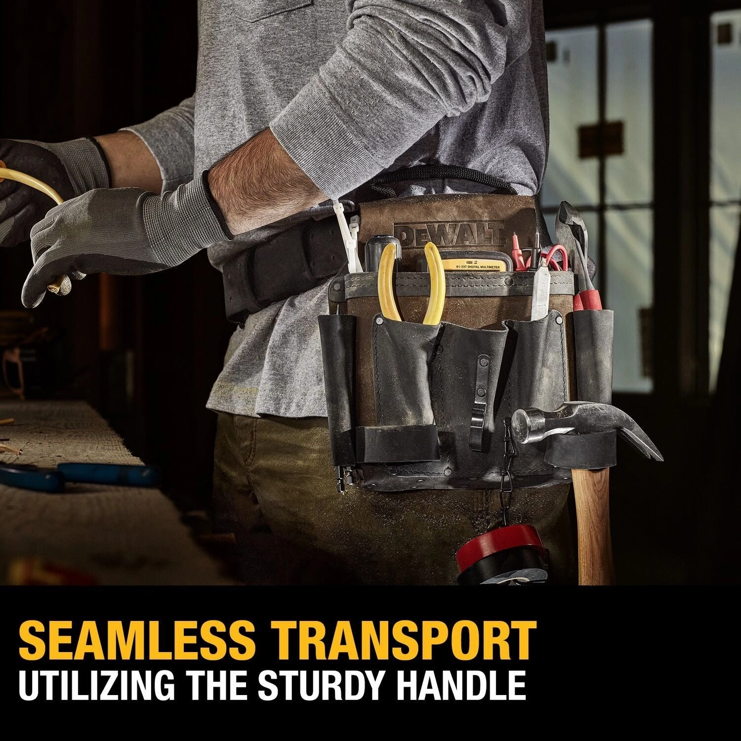 DEWALT DWST550114-Leather Electrician Pouch 2023
