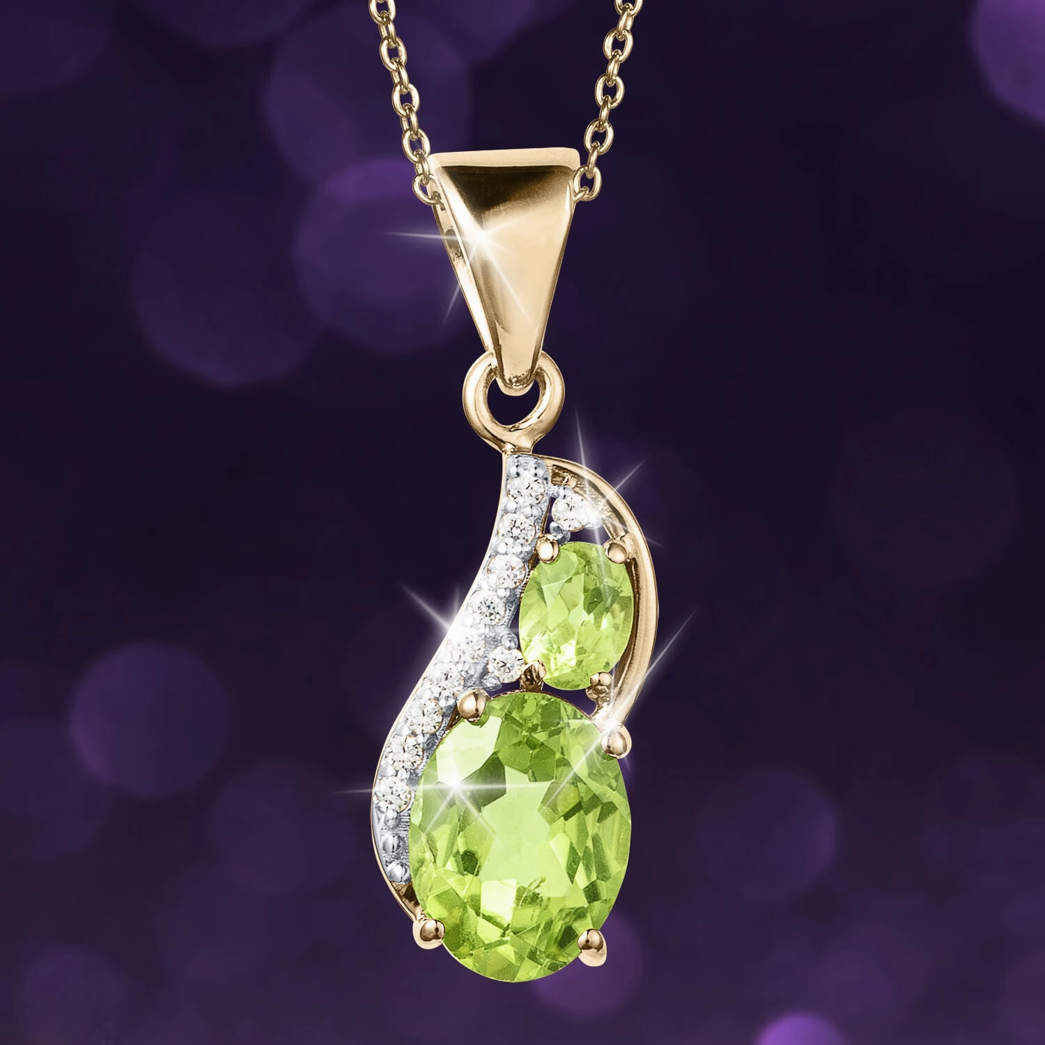 Dewdrop Peridot Pendant