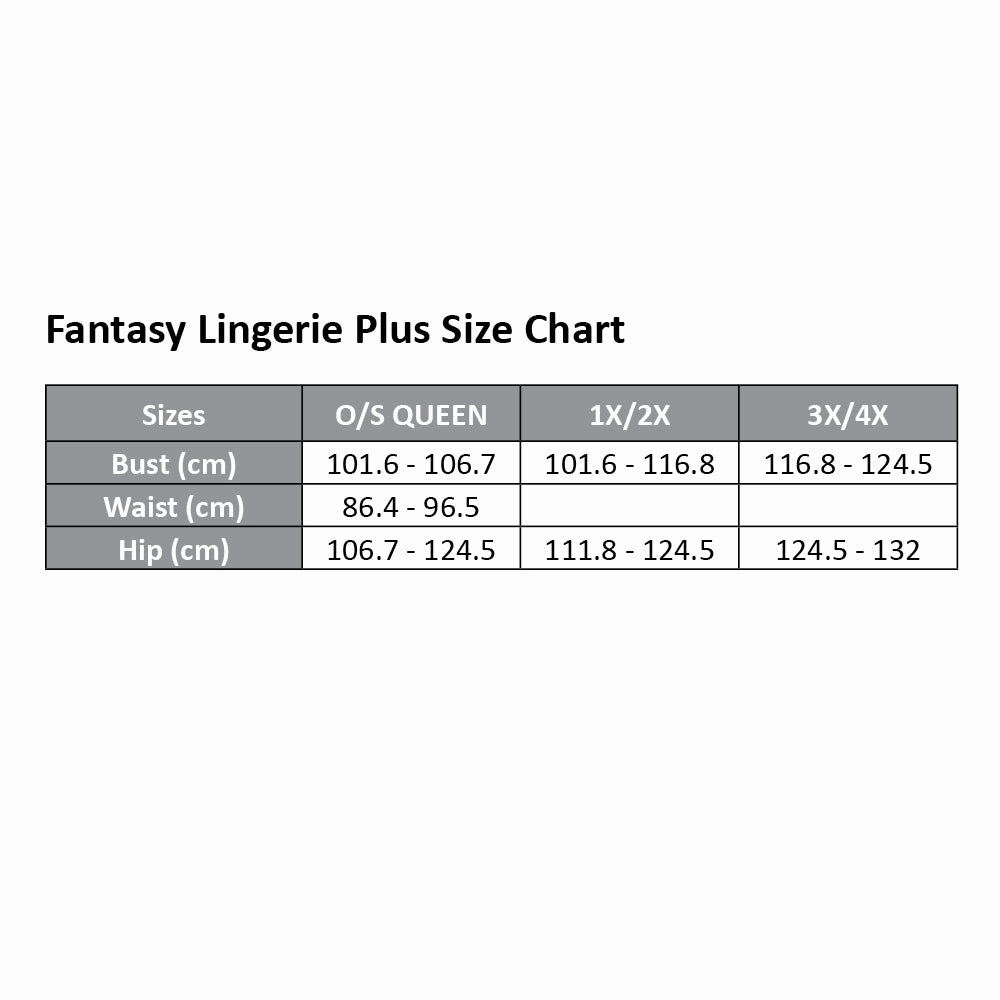 Fantasy Lingerie Audrey Sheer Mesh Criss-Cross Bodysuit - Curvy