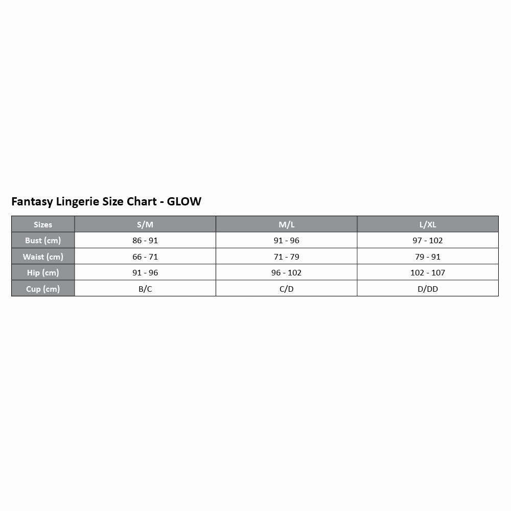 Fantasy Lingerie Glow Slow Motion Peekaboo Cup Bra & Panty