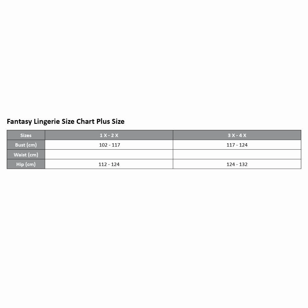 Fantasy Lingerie Paige Sheer Lace Underwire Chemise & Panty - Curvy