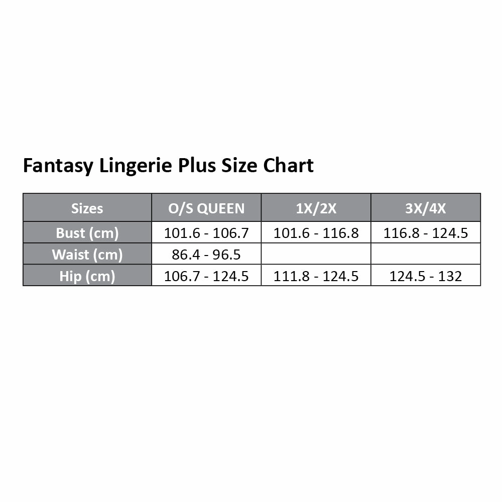 Fantasy Lingerie Riley Bra, Gartered Waist Cincher & Thong - Curvy