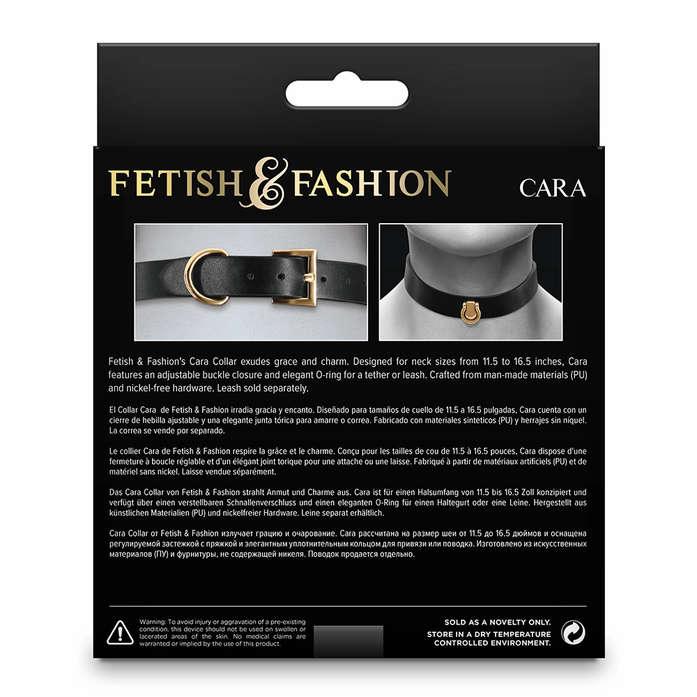 Fetish & Fashion Cara Faux Leather Horseshoe Day Collar
