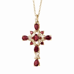 Garnet Ribbon Pendant