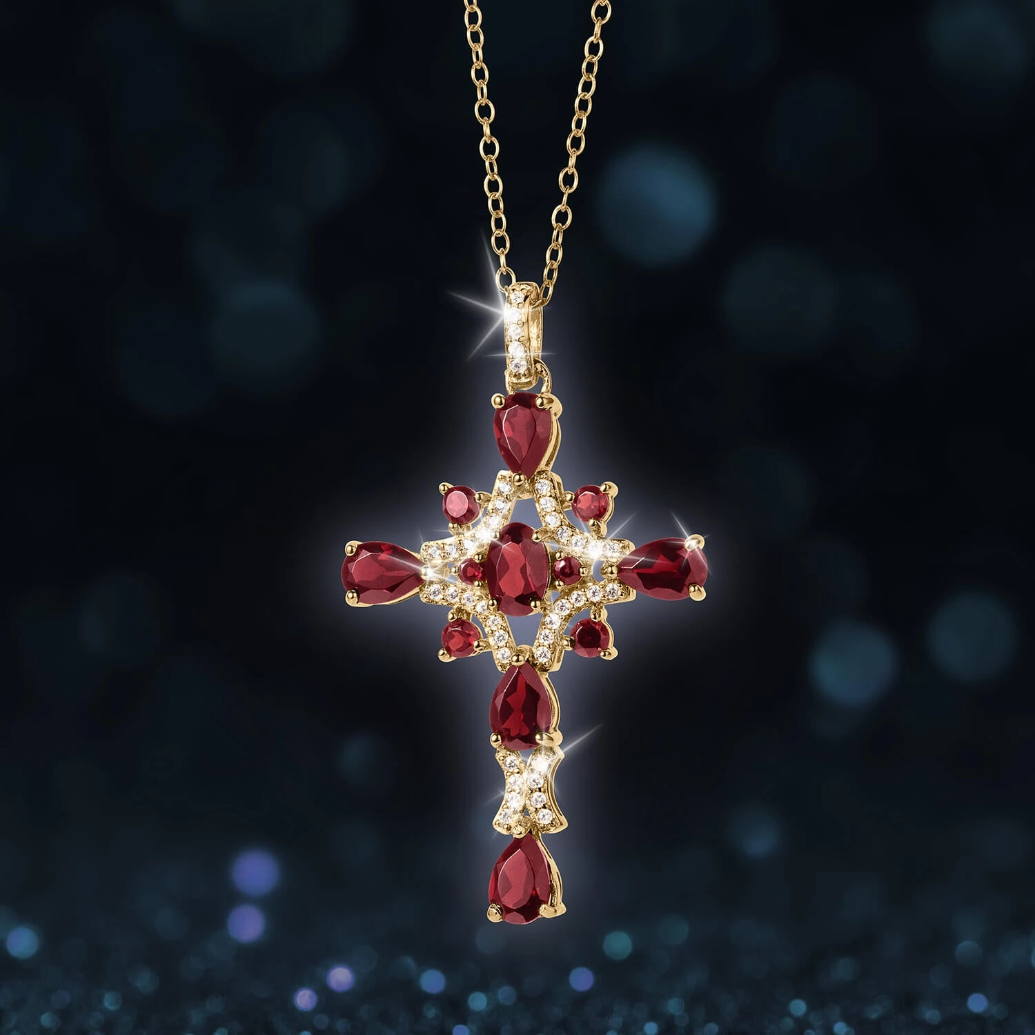 Garnet Ribbon Pendant