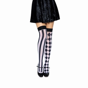 Harlequin Thigh High Stockings
