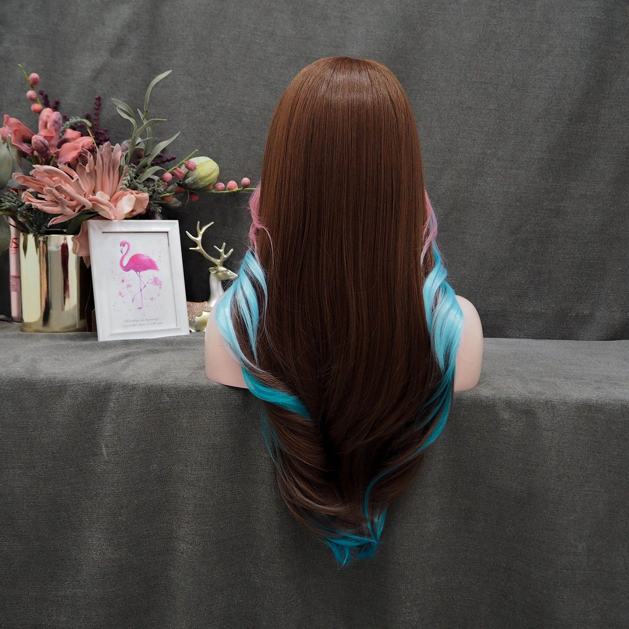 Highlight Colorful And Brown Lace Front Drag Queen Wig Imstyle