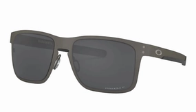 Holbrook Metal Polarized Sunglasses 4123 - 06 - 55 In Matte Grey/prizm Black