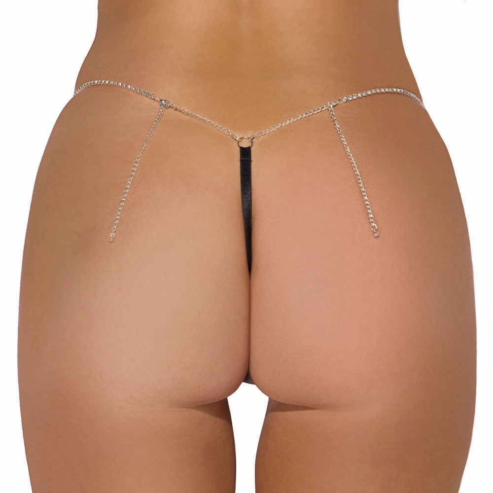 House of Desire Krystal Rhinestone Chain Side G-String