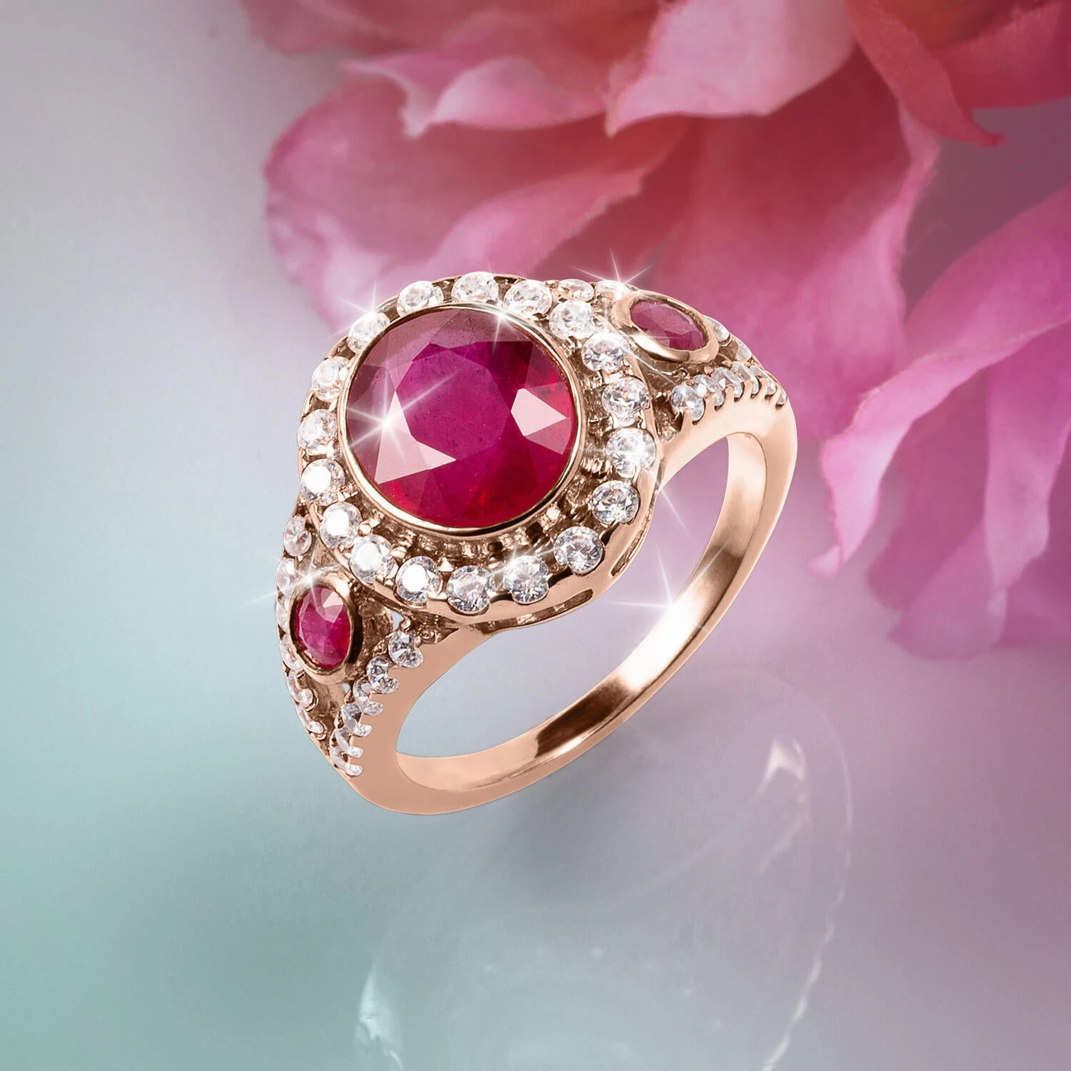 Inflamed Ruby Ladies RIng