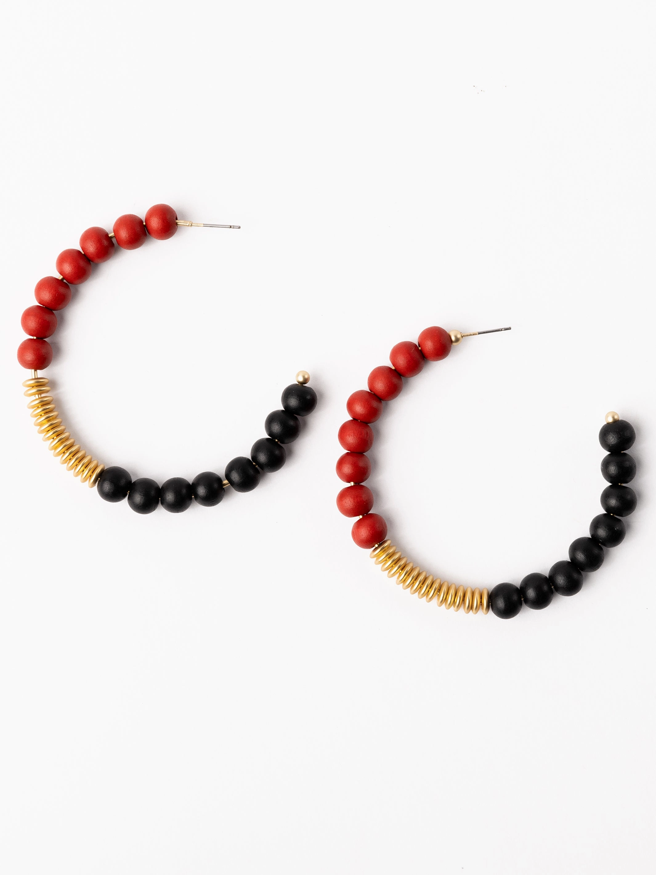 Kelly Earrings | Red   Black