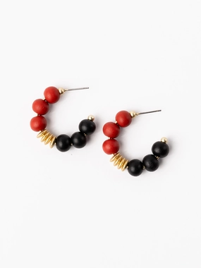 Kelly Earrings | Red   Black