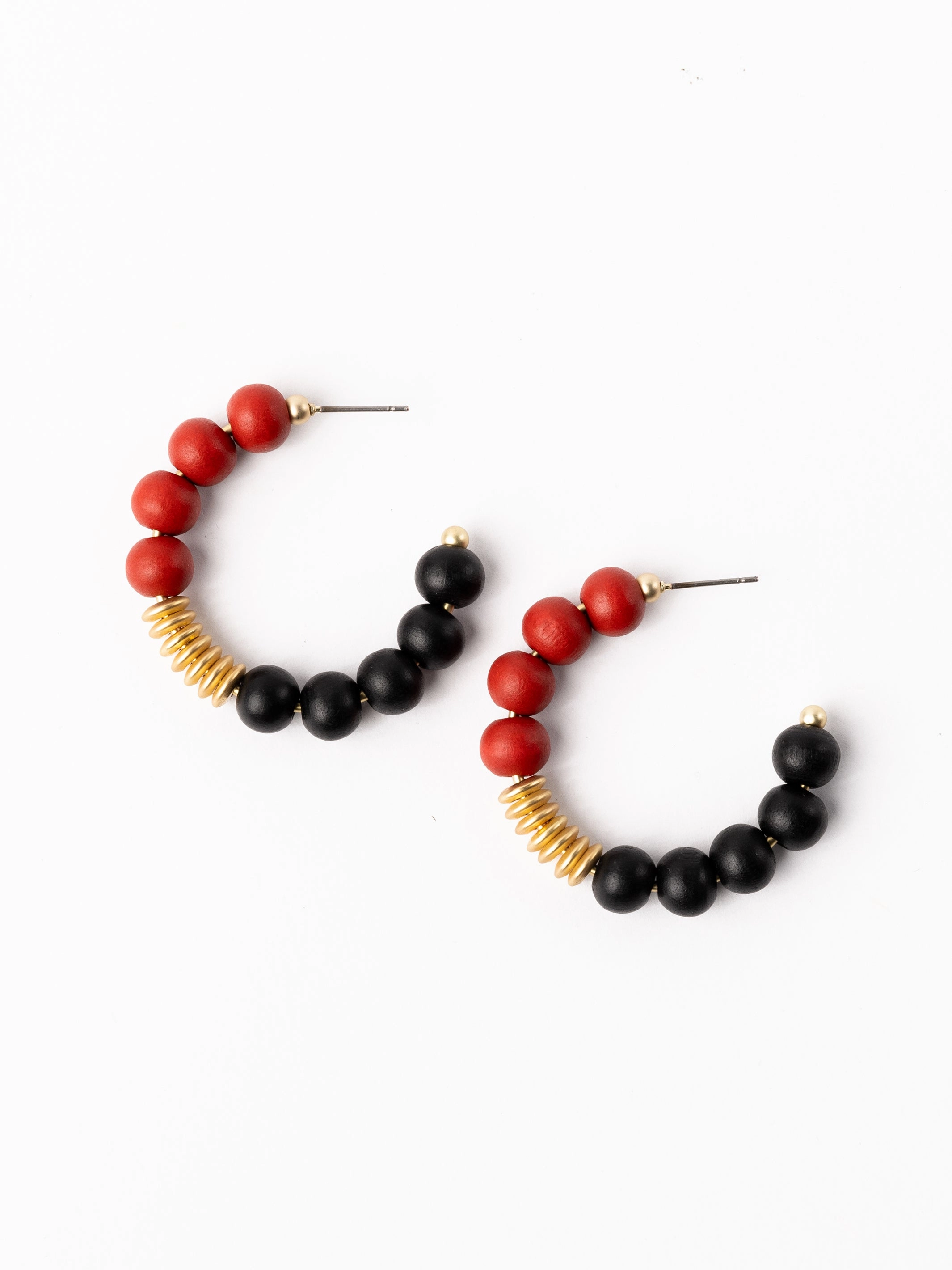 Kelly Earrings | Red   Black