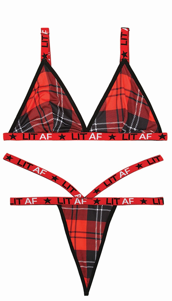 Lit AF Bralette & Thong Set